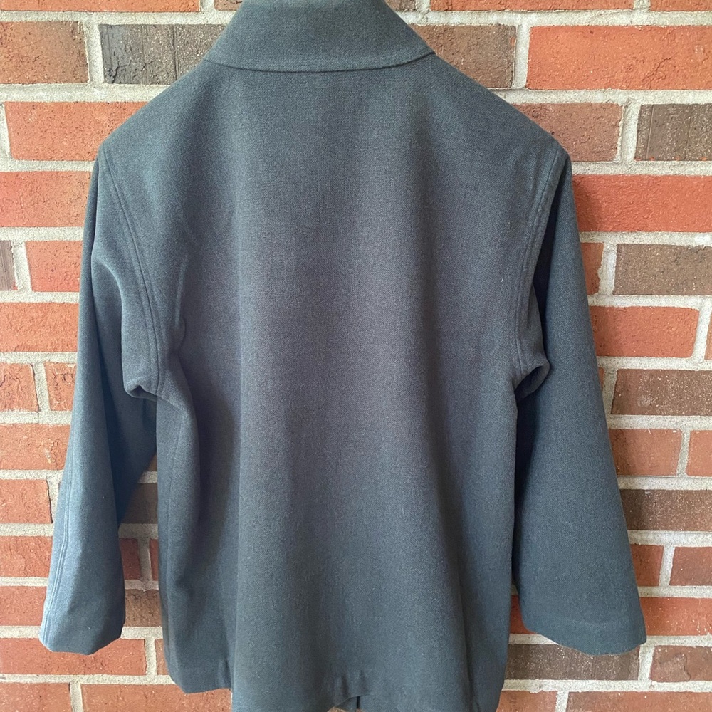 Lilla P Gray Green Coat with Patch Pockets and Hidden Zipper - Picture 5 of 7